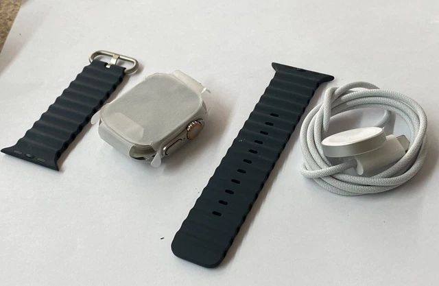 NEU Apple Watch Ultra 49 mm Titan Mitternacht Ozean Band Band A2622 2022