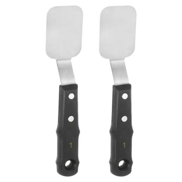 2pcs No.1 Painting Pallet Palette Knife Stainless Steel Flat Paint Spatula