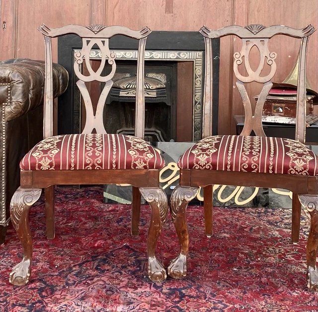 Chairs Mahogany Ball & Claw Chippendale Style