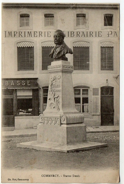 COMMERCY - Meuse - CPA 55 - la statue du Docteur DENIS