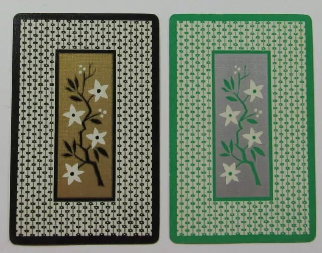 Flowers 2 Vintage Single Swap Playing Cards Pair