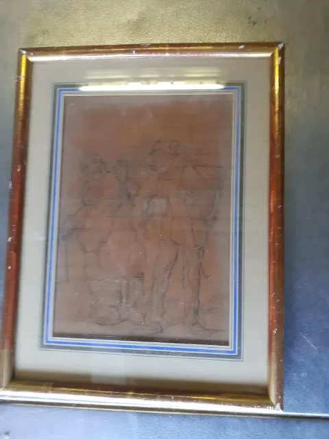 DESSIN ANCIEN ECOLE Française19ème caricature Daumier Gavarni Paris