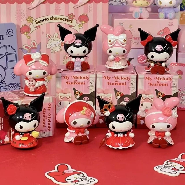 SANRIO KUROMI MY Melody Rose And Earl Series Action Figure Dolls Model