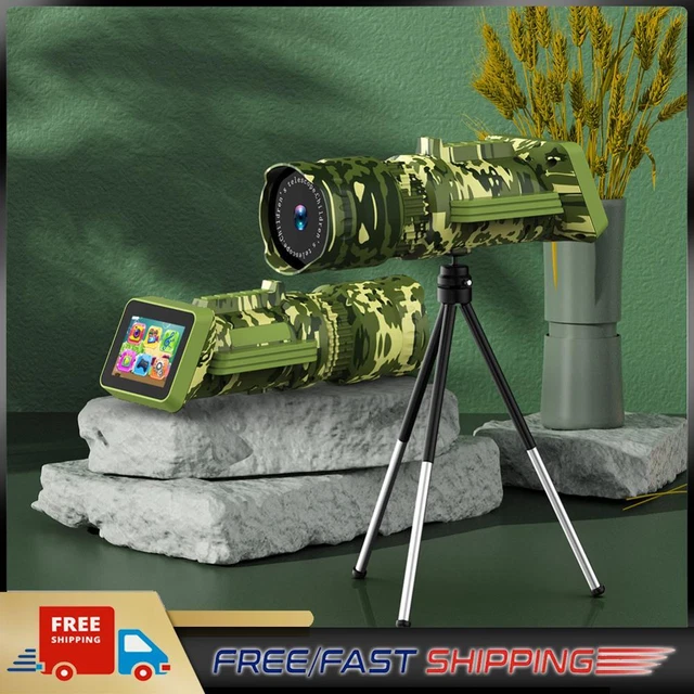 Children Monocular 2.0-inch Screen Monocular Camera 2000mAh for Camping Hiking