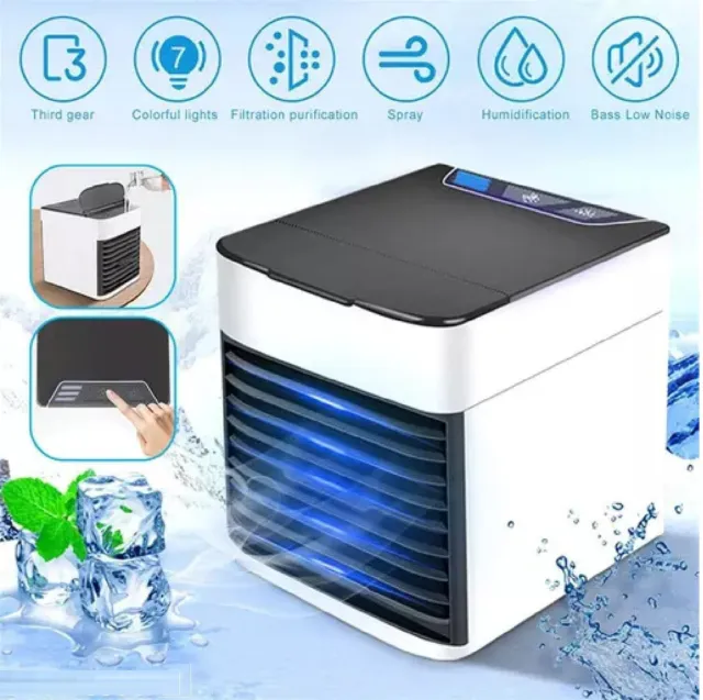 Mini Portable USB Arctic Air Conditioner Air Cooler LED Personal Desk CoolingFan