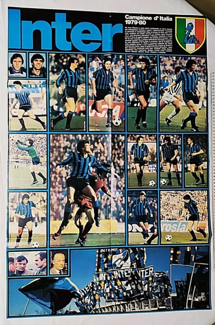 POSTER INTER CAMPIONE D'italia 1979-1980 Scudetto Guerin Sportivo EUR 24,90  - PicClick IT