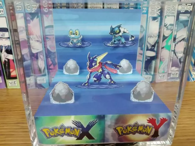 Pokemon Gardevoir Evolution Handmade Diorama - Gameboy Gaming/Retro Cube- Fanart