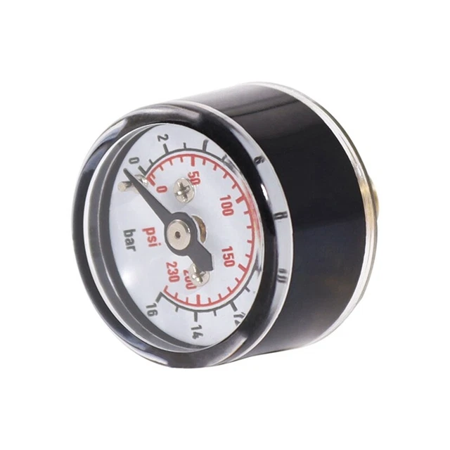 Scuba Diving PCP Air -Pressure Gauge Manometer Manometer 16Bar,1/8 NPT I7M3