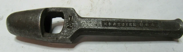 Vintage Kraeuter Usa 1/2" Arch Hole Punch Tool  4 3/4" Long    B117