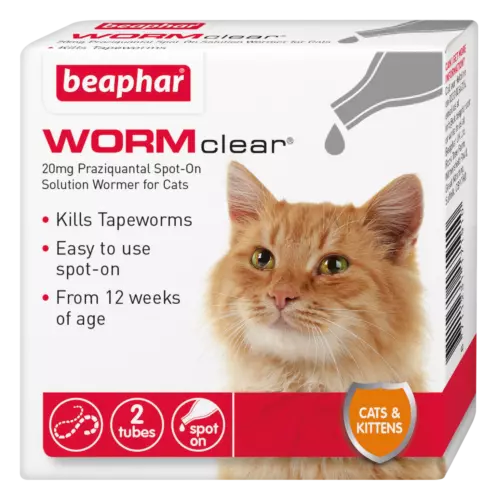 CAT WORMER SPOT ON Wormclear Two Tube Pack