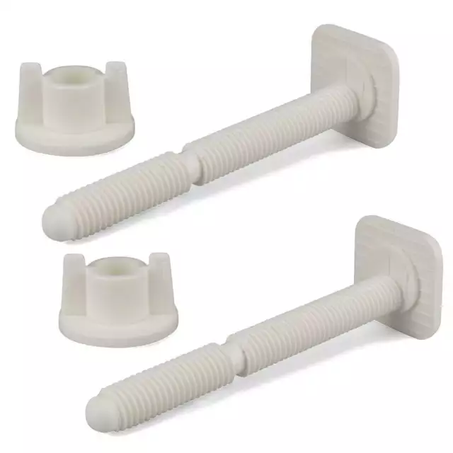 Toilet Seat Hinges Set Screws A3 Fixings +Nuts Fit Most Seats Repair HomeCentre®