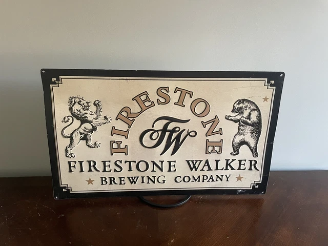 Firestone Walker Brewing Company Metal Sign Tacker Used 24 X 14