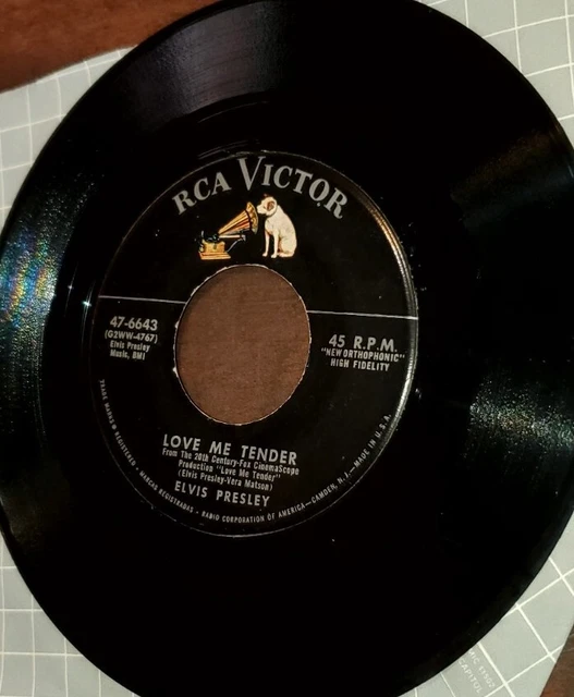 LOVE ME TENDER, Anyway You Want Me Elvis Presley 45 Rpm RCA Horizonal ...