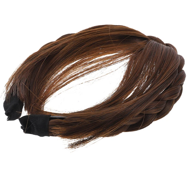 Dima con flecos clip para cabello extensión diademas trenzadas Bangs humano Miss rayas