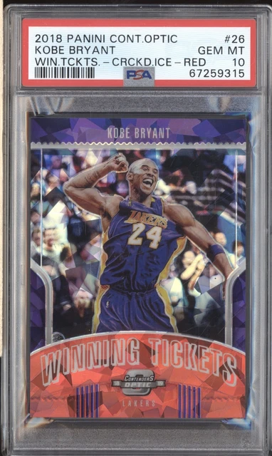 Kobe Bryant 18-19 Panini Contenders Optic Winning Tickets Cracked Ice PSA 10 RKO