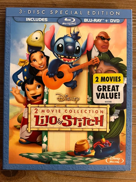 Walt Disney's Lilo & Stitch 2 Movie Blu Ray and DVD Collection LIKE NEW