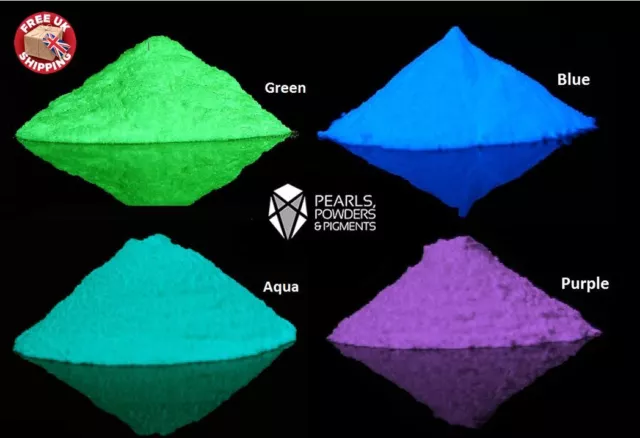 ULTRA Glow in the Dark Powder Fluorescent Paint Pigment Nail Art Polish Dip