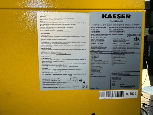 Kaeser HTRD36 High Temp Refrigerated Compressed Air Dryer