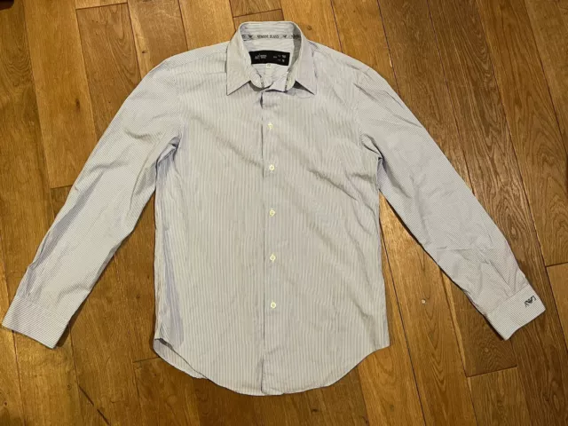 Armani Jeans Shirt - Size Medium - Slim Fit - 100% Cotton - Smart - Casual