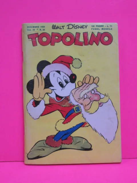 TOPOLINO libretto n. 22  Mondadori 1950 ORIGINALE !!