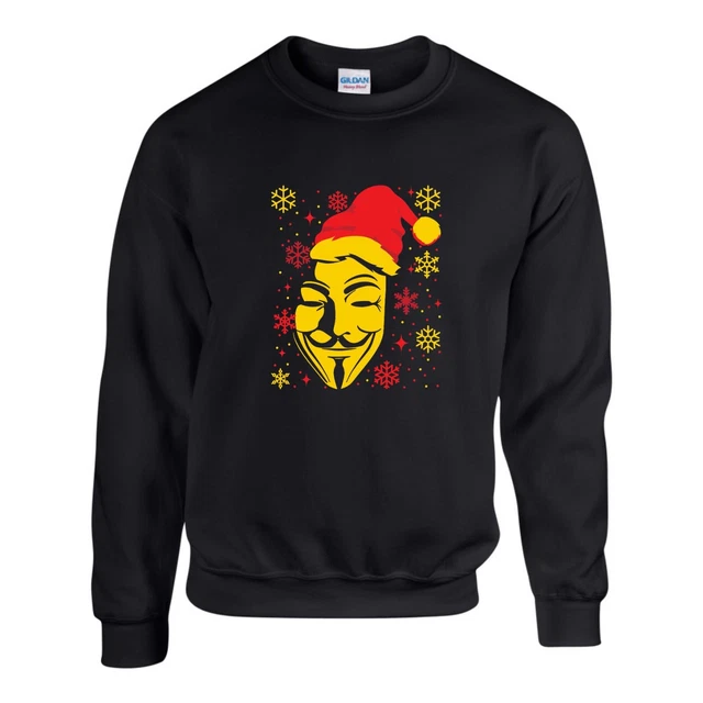 Santa Claus Face Jumper, Funny Christmas Ugly Merry Xmas Sweatshirt Unisex Top