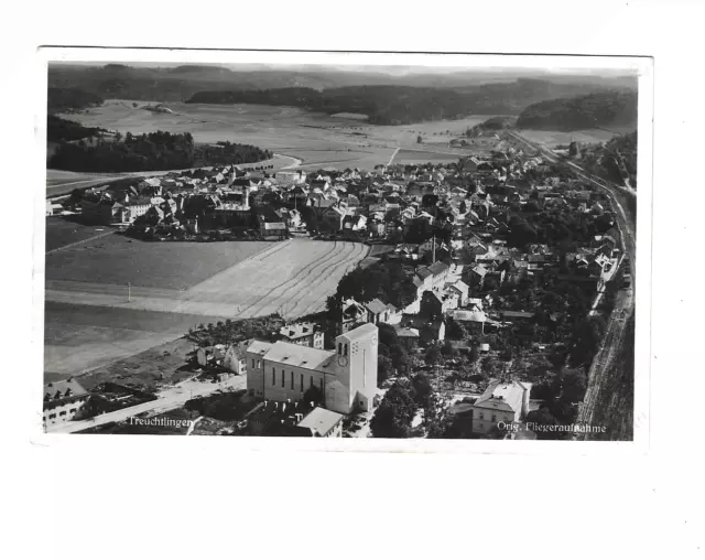 FOTO AK Treuchtlingen  Fliegeraufnahme Bahnhof Weißenburg Gunzenhausen Marke1936