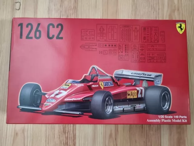 Fujimi Model 1/20 F-1 GP-1 Ferrari 126 C2 1982 San Marino GP From Japan New FS
