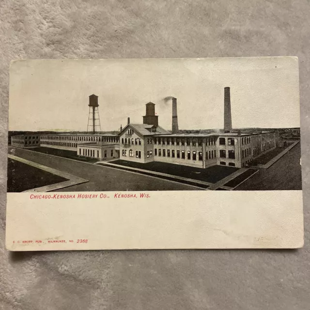 Kenosha WI Chicago-Kenosha Hosiery Co. Printed  postcard Wisconsin Early 1900’s