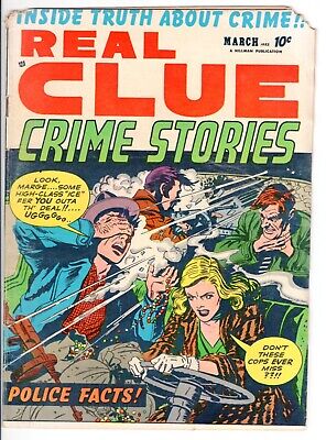 Real Clue Crime Stories Volume 7 Issue 1 Gd/VG Hillman Comics *SA
