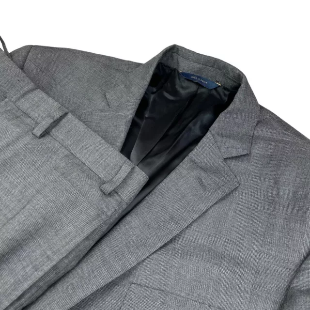 Brooks Brothers Men's Regent 100% Wool 2-Button Suit Gray Plaid • 46R | 40x28