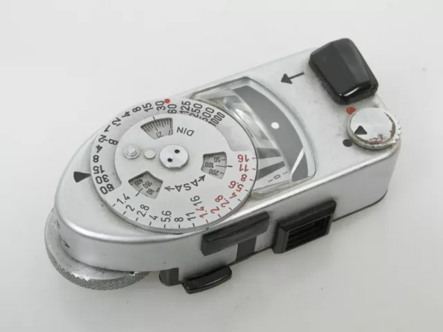 Leicameter MR 4 funktionsfähig m. kl. Einschränkung LMMR Leica-METER MR-4 chrom