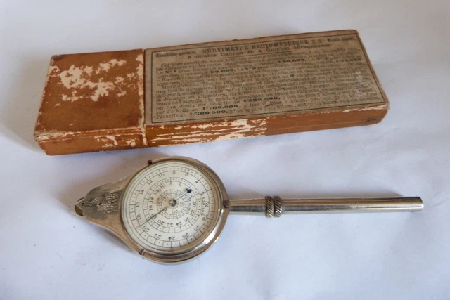 ANCIEN APPAREIL DE Mesure Curvimètre Bakélite Cartes Kilomètres / Miles