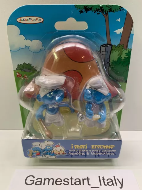 I Puffi Les Schtroumpfs - Puffo Cuoco E Puffo Golosone - Jakks Pacific New Nuovo