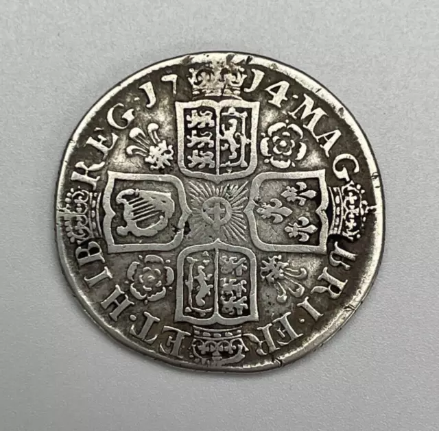 Collectable 1714 Queen Anne Silver Shilling Coin