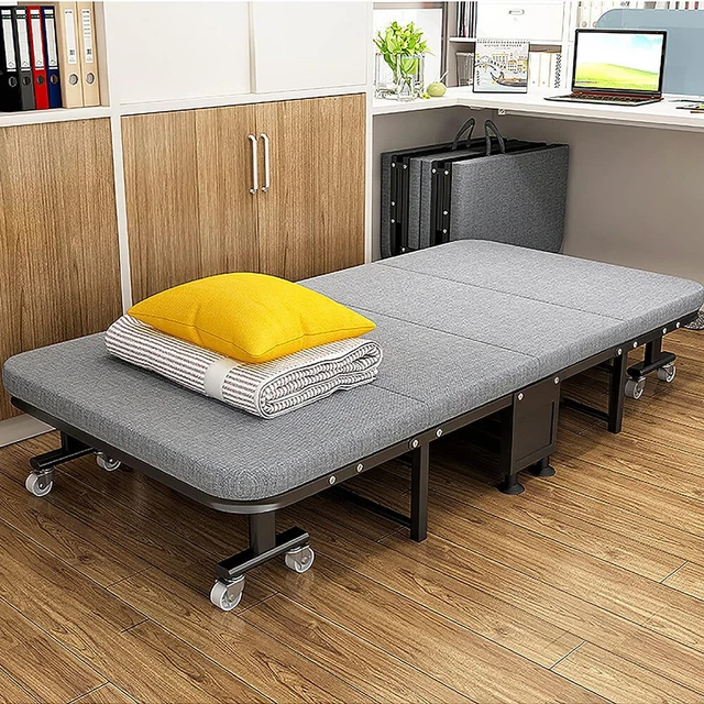 Protable Computer FOLDING SINGLE BED Fold Up Portable Guest Sleeper Rollaway Steel Framed ...