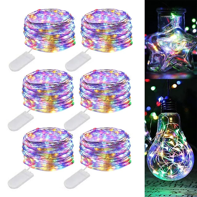 12 Pack Waterproof 6.6ft 20 LEDs String Fairy Lights Copper Wire Battery Powered