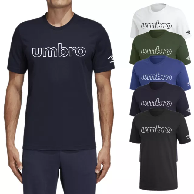 T shirt Uomo Umbro Mezza Manica Corta Maglietta Casual Maglia Sport 100% Cotone