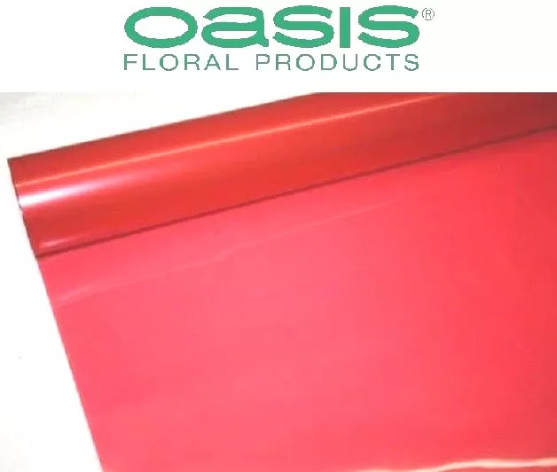 80cm Wide Clear Red Tinted Cellophane Film Gift Wrap Acetate Flower Plastic Rose