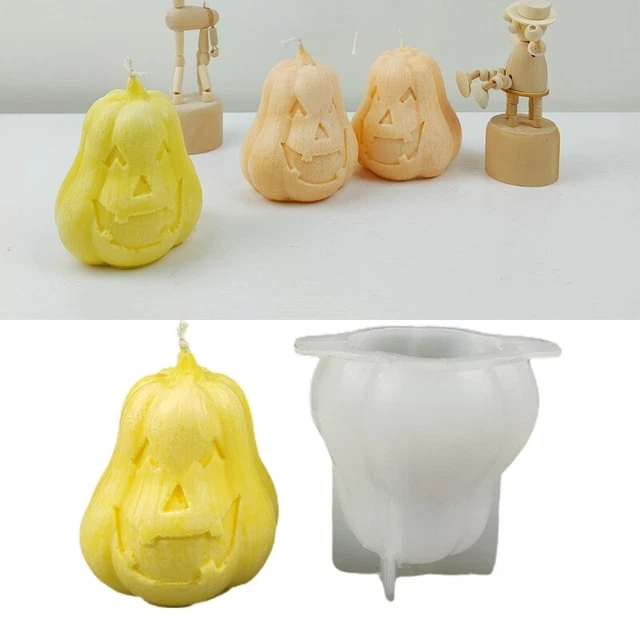 Stampo in silicone viso spaventoso zucca 3D Halloween stampi gelatina cioccolato facile rilascio
