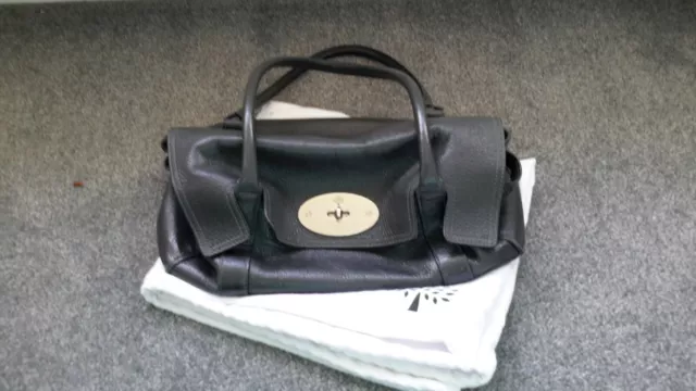 Mulberry Black Leather Bayswater Tote Bag