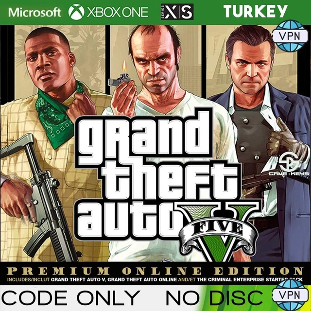 GRAND THEFT AUTO V GTA 5 Premium Edition XBOX One Key TURQUIE ☑VPN EUR 10,26 PicClick FR