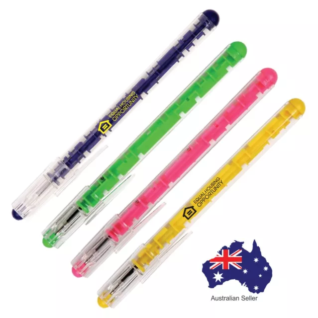 250 Custom PRINTED personalised  Promotional Novelty MAZE Pens with logo & text