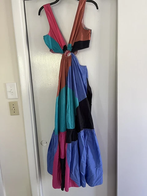 anthropologie maxi dress 10, side cut outs, super cute! see details!!