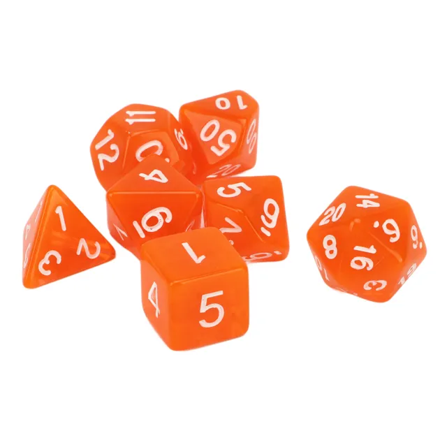 Polyhedral Dice Mini Polyhedral Dice Set Clear Numbers For Board Game