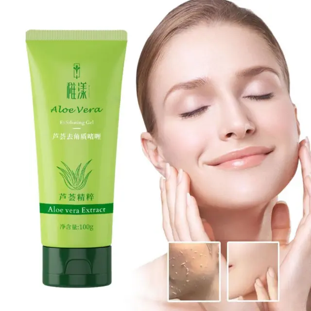 Peelingcreme Feuchtigkeitscreme Aloe Vera Gesicht Körper Reiben Peeling HOT N9H9