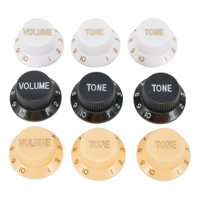 Upgrade Your For Guitar's Look 3PCS Strat Knob Set for Control Adjustments