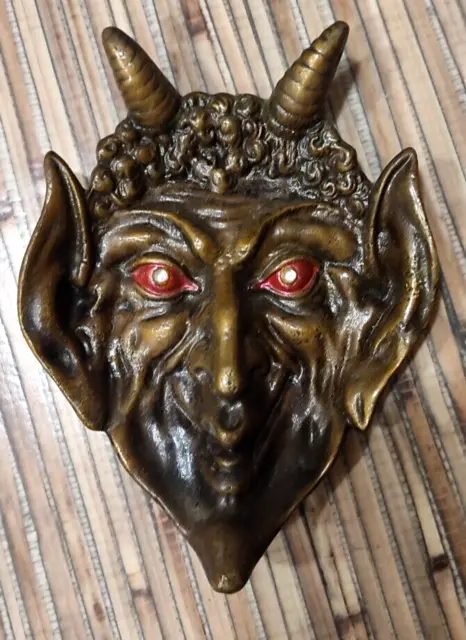 Old Smoke Bronze Ashtray Devil Demon USSR Satan Soviet  Vintage Mephistopheles