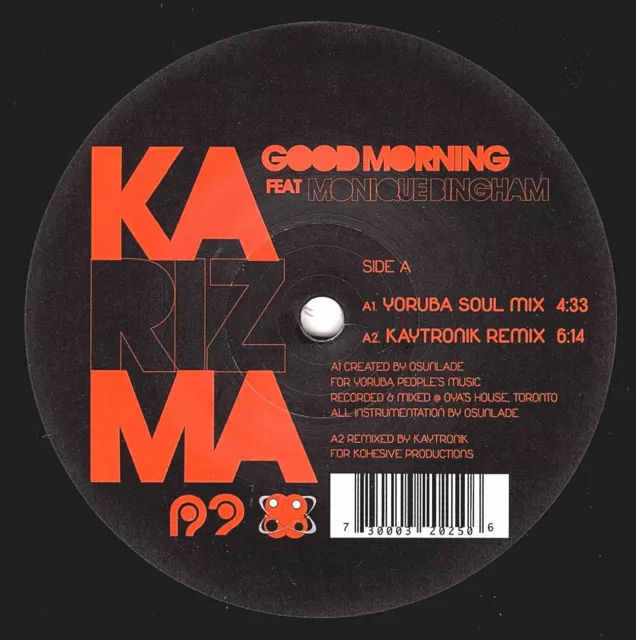 KARIZMA & MONIQUE BINGHAM-good morning      r2 records 12"    (hear)   house