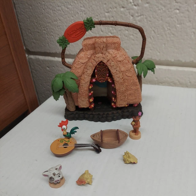 DISNEY ANIMATORS &MOANA MOTUNUI ISLAND" w/music&sounds playset polly