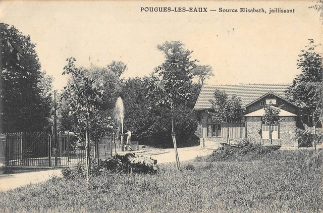 Cpa 58 Pougues Les Eaux Source Elisabeth Springing